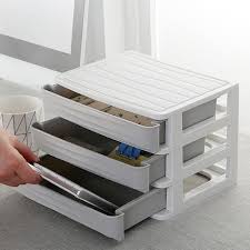 A quick file cabinet desk diy using thrifted metal file cabinets and a simple diy file cabinet desktop from common wood. Color White Desktop File Cabinet Desk Stationery File Drawer Storage Storage Cabinet Consolidation Box File Cabinets Office Products