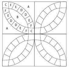 Wedding Ring Quilt Inspiration And Free Patterns Double Wedding Ring Quilt Wedding Ring Quilt Templates Wedding Ring Quilt