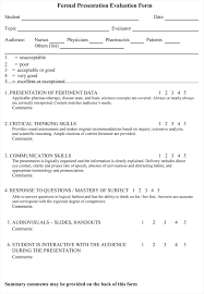 Presentation Evaluation Forms 25 Free Forms And Templates