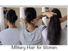 How To Create A Navy Approved Bun With A Twist Youtube Military Hair Womens Hairstyles Long Hair Styles