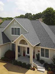 Georgetown grey has greenish granules on the grey. House Gray Roof Shingles Novocom Top
