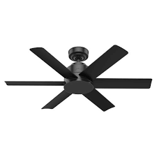 Other types of ceiling fans are comprised of multiple smaller fans all fixed to poles that extend from the center hub or rod. Hunter Fans Kennicott Matte Black 44 Inch Outdoor Ceiling Fan 59613 Bellacor