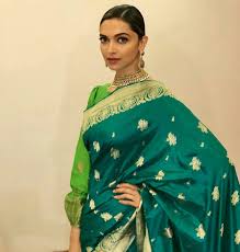 Deepika Padukone In Green Saree Fashion Traditional Fashion Indian Sari Dress