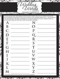 Wedding Words Beginning With Each Letter Of The Alphabet From A To Z Bridal Shower Theme Bridal Shower Guest Bridal Games
