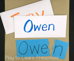 Just add the letters of your kids' names to the form and then print the puzzles. Easy Do It Yourself Name Activities For Preschoolers