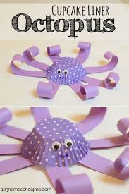 Cupcake Liner Octopus Ocean Craft Cupcake Liner Crafts Octopus Crafts Ocean Crafts