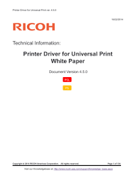 Find information, download software, drivers and manuals, submit meter readings, register your products and find out. Ricoh Pcl6 Driver Technical Information Manualzz