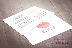 Makeup artist minimal business card template. Artist Business Cards Citem