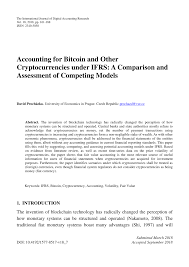 Pdf Accounting For Bitcoin And Other Cryptocurrencies Under Ifrs A Comparison And Assessment Of Competing Models