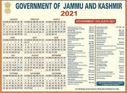 Download or print islamic calendar 2021 and check hijri dates with the list of holidays in 2021. The News Now Govt Of Jammu Kashmir Calendar 2021 Holidays Facebook