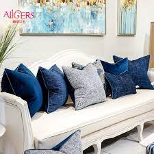 Shop for decorative pillows for bedroom online at target. Avigers Blue Gray Cyan Decorative Pillows Square Jacquard Cushion Covers Throw Pillowcases For Sofa Bedroom Living Room Cushion Cover Aliexpress