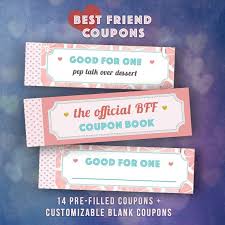 Birthday Ideas For Friend Female Best Friends Gifts Diy Coupon Book Single Girl Friend Bff Etsy Coupon Book Diy Diy Best Friend Gifts Coupon Book