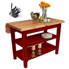 john boos 48x38 barn red kitchen island
