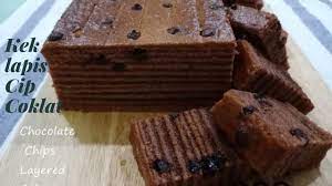 Resepi kek lapis cheese coklat chip. Chocolate Chips Layered Cake Kek Lapis Cip Coklat Youtube