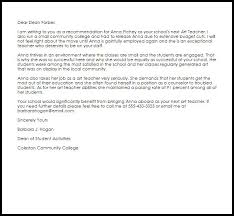 Cover letter for art teacher with no experience is your unrivaled chance to establish an incredible first connection. Letter Of Recommendation For College Scholarship Check More At Https Nat Teacher Cover Letter Example Letter Of Recommendation Reference Letter For Student