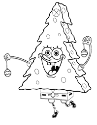 Spongebob Alone Coloring Page Christmas Coloring Pages Merry Christmas Coloring Pages Christmas Tree Coloring Page