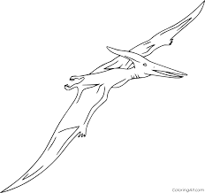 The coloring page is printable and can be used in the classroom or at home. Pterodactyl Coloring Pages Coloringall