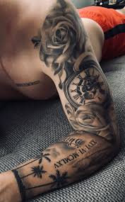 Tattoo Rose Uhr Palmen Tryeverything Flugel Desenhos Para Tatuagem Masculino Tatuagem Masculina Tatuagem Masculina Braco