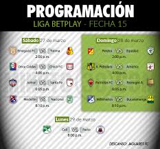 Finalizada la fase i, avanzan los 8 primeros a la fase 2. Fecha 15 De La Liga Betplay Programacion