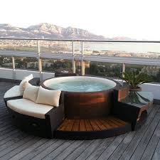 Jacuzzi Forrado Con Sillones Whirlpool Zimmer Whirlpool Deck Whirlpool Garten