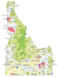 Bradwell bay wilderness and mud swamp/new river wilderness. Idaho State Map Places And Landmarks Gis Geography