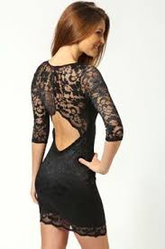Nina Scallop Detail Open Back Lace Bodycon Dress Boohoo Fashion Cute Dresses Pretty Dresses