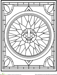 Stained Glass Window Worksheet Education Com Stained Glass Patterns Free Abstract Coloring Pages Faux Stained Glass