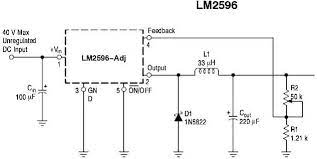Here the lm2596 switching voltage regulator is used to regulate the voltage. Lm2596 Buck Converter 4 Circuit Analysis Examples
