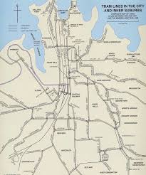 Map Of The Tram Lines In The City Of Sydney And Inner Suburbs That Were In Use Between 1933 And 1947 Australia Map Metro Map Map