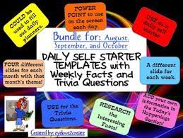 If you know, you know. Self Starter Templates Trivia Facts Trivia Questions Bundle Aug Sept Oct