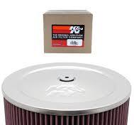 K&N AIR FILTER ROUND CHROME 9" DIAMETER FOR 4 BARREL CARB ( 60-1365 )