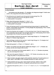 Tentukan suku ke 10 dari barisan 1/8, 1/4, 1/2, …. Soal Barisan Dan Deret 17