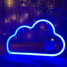 Ins Chic Style Neon Light Qiaofei Home Decor Lamp Led Cloud Sign Shaped Decor Light Wall Decor For Ch In 2021 Blue Neon Lights Neon Light Wallpaper Neon Lights Bedroom
