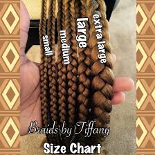 My Size Chart Box Braids Sizes Ghana Braids Hairstyles Box Braids Styling