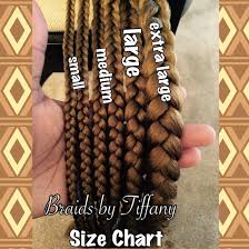 Box braids are a traditional african hairstyle, which is quite popular even in today's time. My Size Chart Box Braids Sizes Braided Hairstyles Blonde Box Braids