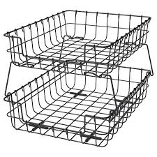 Pleja Letter Tray Black Ikea In 2020 Letter Tray Desk Paper Organizer Ikea