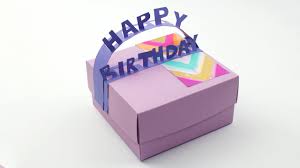 First, the scoring blade will score the gift card. Diy Happy Birthday Gift Box Youtube