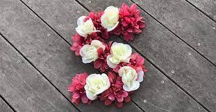 I let them dry after the first dip and then dipped for a second time. Diy Floral Monograms For Weddings Dollar Tree