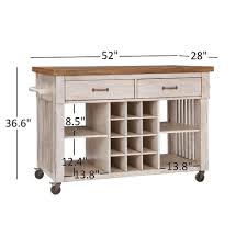 Eleanor Two Tone Kitchen Island With Wine Rack By Inspire Q Classic Rolling Kitchen Island Furniture Kitchen Design