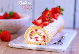 Gateau Roule Aux Fraises Roule Fraise Gateau Roule Gateau Roule Recette
