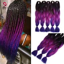 Box braids are easy to wear, easy to style, and are the perfect way to keep your hair out of your eyes and off your head during the hot summer months. Purple Braiding Hair Ombre Two Tone High Temperature Fiber Expression Braiding Hair 100g Pcs Synthetic Braiding Hair Extensions Purple Braiding Hair Expression Braiding Hair Braid In Hair Extensions