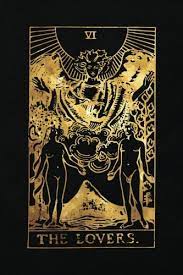 The lovers card in tarot symbolizes (you guessed it) love, as well as romance, connection, attraction, and perfect harmony. The Lovers 120 Blank Pages The Lovers Tarot Card Notebook Black And Gold Sketchbook Journal Diary Tarot Card Notebooks Tarot Card Notebooks 9781985837881 Amazon Com Books