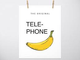Time Flies Like An Arrow Fruit Flies Like A Banana Groucho Marx The Original Telephone Banana Banana Print Banana Art Etsy Banana Art Kitchen Prints Kids Prints