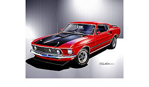 It was available until 1978, returned briefly in 2003, 2004, and most recently 2021. Amazon Com 1969 Mustang Mach 1 Candy Apple Red Art Print Poster By Artist Danny Whitfield Size 20 X 24 Posters Prints