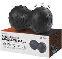 LifePro Vibrierender Faszien Duoball mit 4 Stufen (schwarz)