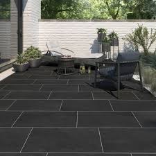 Colle carrelage exterieur leroy merlin. Carrelage Sol Et Mur Forte Effet Pierre Noir Quartzite L 30 X L 60 4 Cm Leroy Merlin