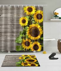 Easy returns · everyday free shipping* · 5% rewards with club o 100 Polyester Sun Sunflower Bathroom Decor Shower Curtain Hooks Bath Mat Rug Unbranded Classic Sunflower Bathroom Sunflower Home Decor Sunflower Kitchen