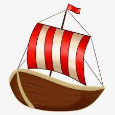 Hand Drawn Sailboat Brown Sailboat Red And Yellow Striped Sail Red Flag Red Flag Cartoon Ship Childrens Toy Boat Png Transparent Clipart Image And Psd File F Red Flag Boat Cartoon
