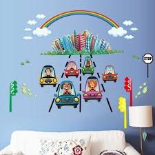 Aliexpress'te en uygun fiyatlı duvar süslemeleri için erkek bebek odası sizi bekliyor. Crystal Kids Tasitlar Ve Gokkusagi Erkek Cocuk Bebek Odasi Fiyati