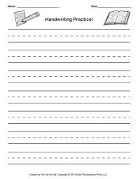 Create your handwriting worksheet & and edit it from there. Blank Handwriting Worksheet Verat